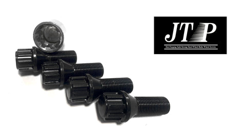 10pcs Black Wheel Locks/Lock Bolts/Metal LocksMetal Lock Bolts M12x1.5 /M14x1.25 Thread for BMW E36,E46,E90,F10,F11