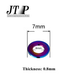 Aluminum Alloy 6061T6 Motor Cycle Front Spacers/Wheel Spacers for Honda DIO U+/NS125D/125LA/Eyun 110 (10pcs 0.8mm thickness,Each Quantity Means Each Set of 10pcs Spacers) (ID:4mm, OD:7mm)