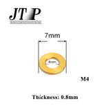 Aluminum Alloy 6061T6 Motor Cycle Front Spacers/Wheel Spacers for Honda DIO U+/NS125D/125LA/Eyun 110 (10pcs 0.8mm thickness,Each Quantity Means Each Set of 10pcs Spacers) (ID:4mm, OD:7mm)