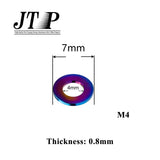 Aluminum Alloy 6061T6 Motor Cycle Front Spacers/Wheel Spacers for Honda DIO U+/NS125D/125LA/Eyun 110 (10pcs 0.8mm thickness,Each Quantity Means Each Set of 10pcs Spacers) (ID:4mm, OD:7mm)