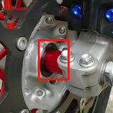 JTP Aluminum Alloy 6061-T6 Motor Cycle Red Front Spacers/Wheel Spacers for Suzuki RMZ250,RMZ450,RMX450Z (10pcs 22mm thickness,Each Quantity Means Each Set of 10pcs Spacers)  (ID:19mm, OD:28mm)